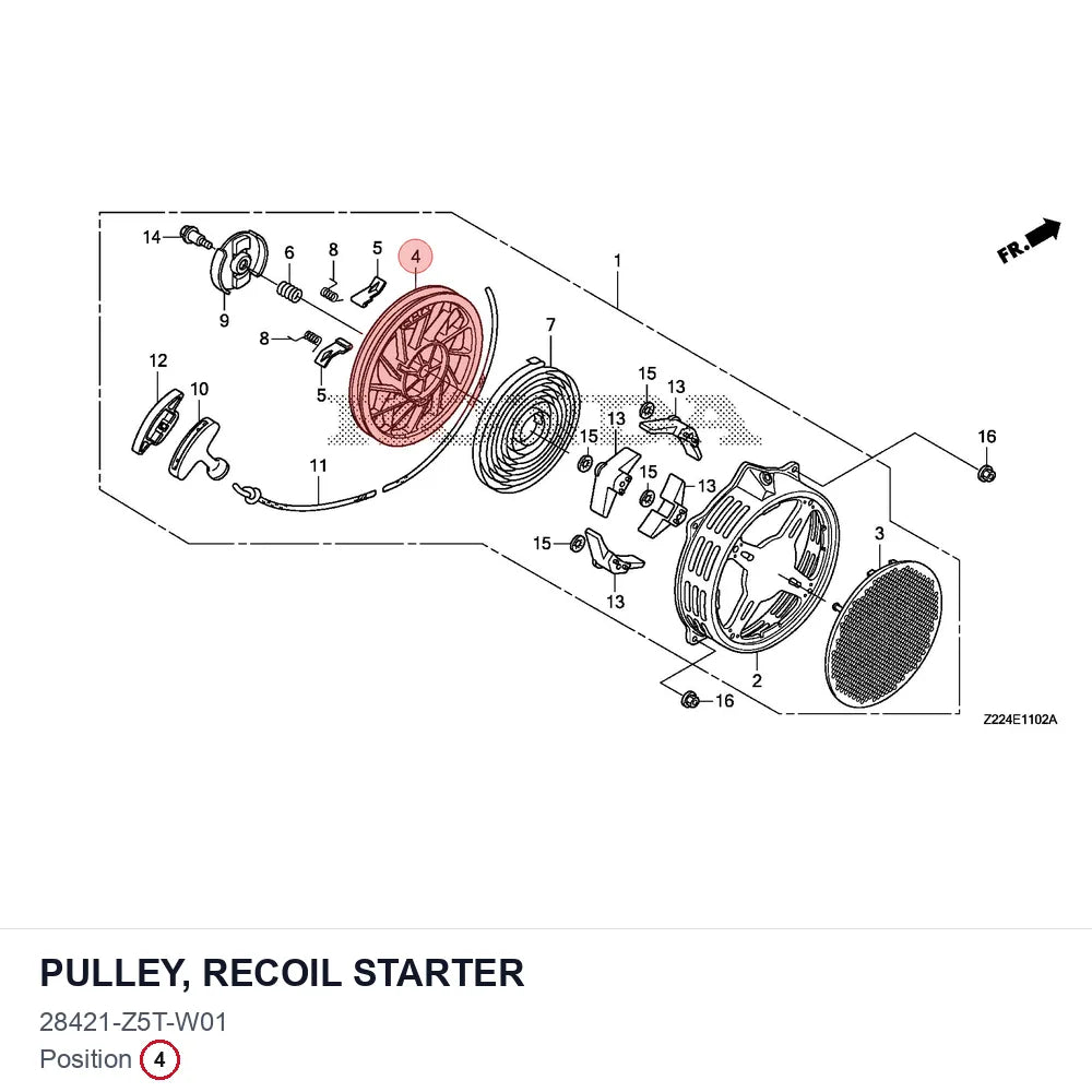 PULLEY, RECOIL STARTER