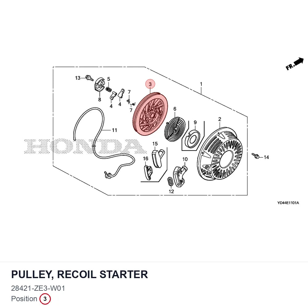 PULLEY, RECOIL STARTER