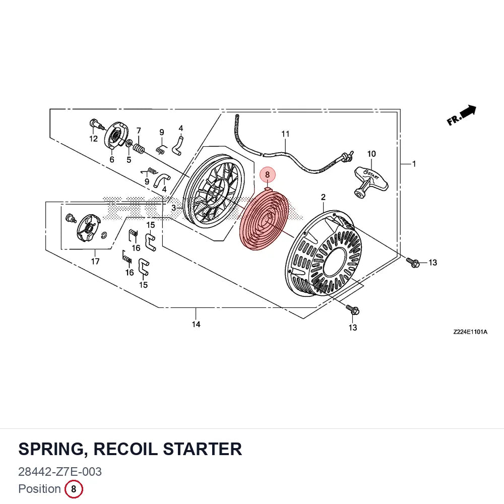 SPRING, RECOIL STARTER