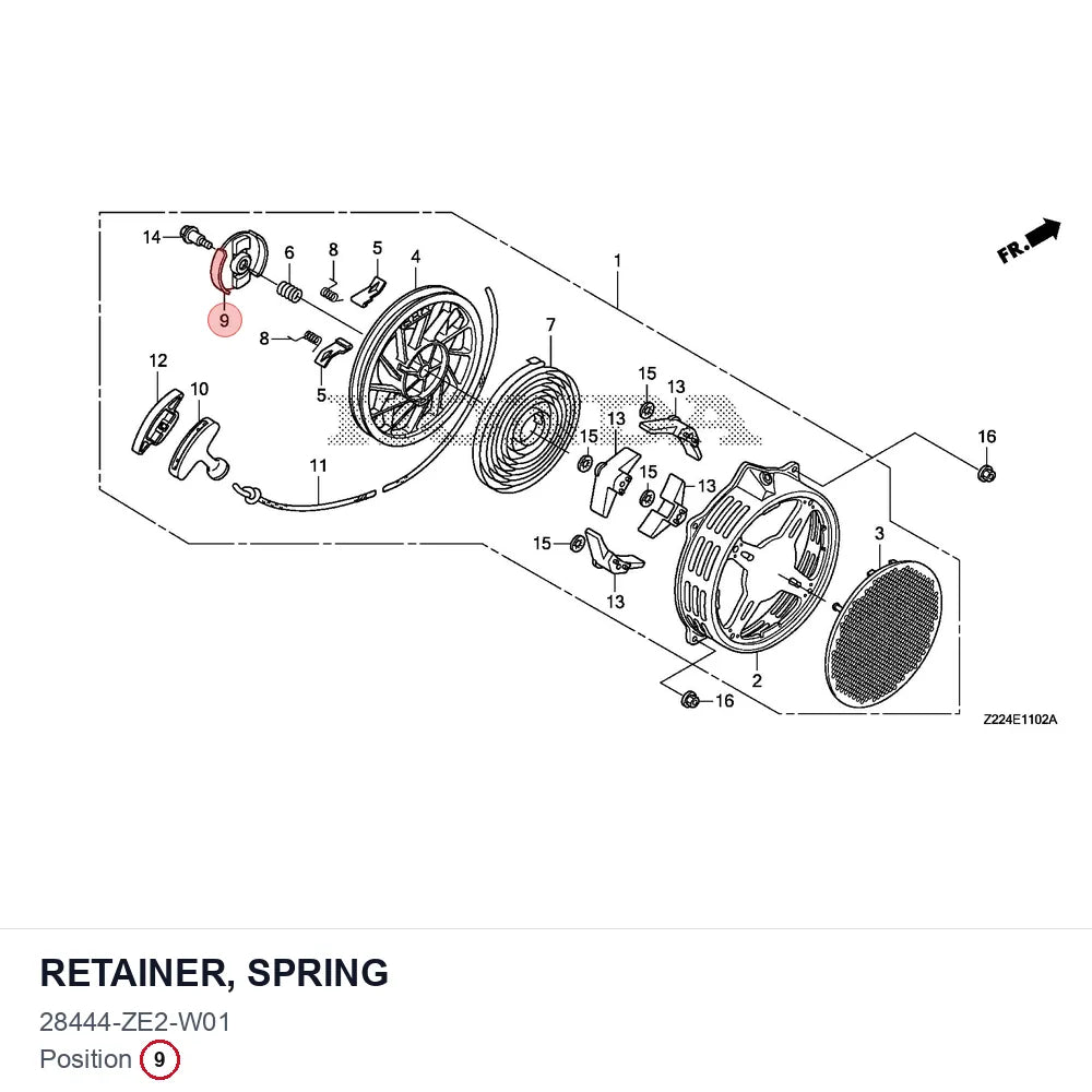 RETAINER, SPRING