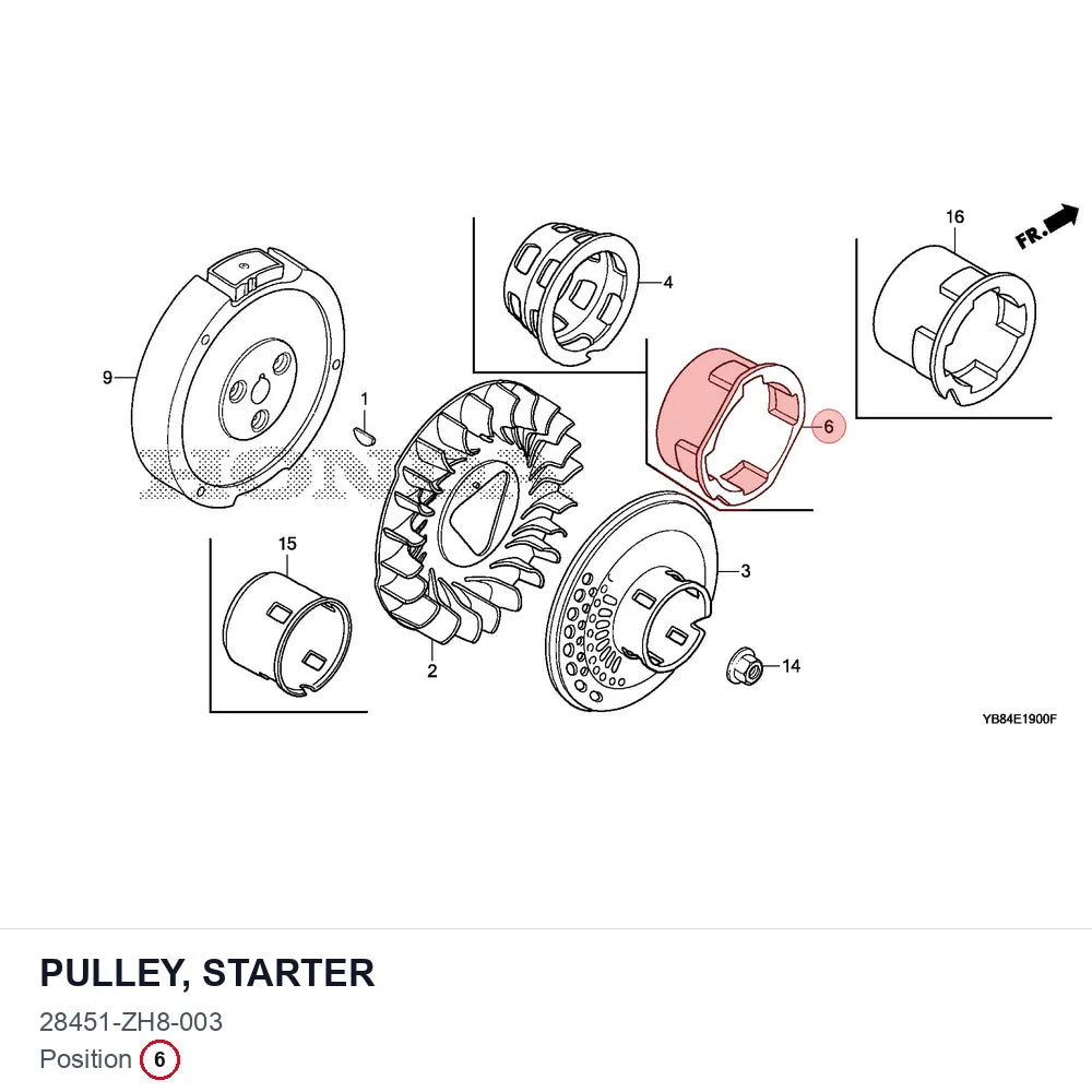 PULLEY, STARTER
