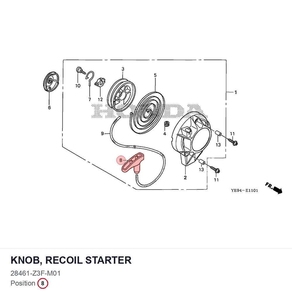 KNOB, RECOIL STARTER