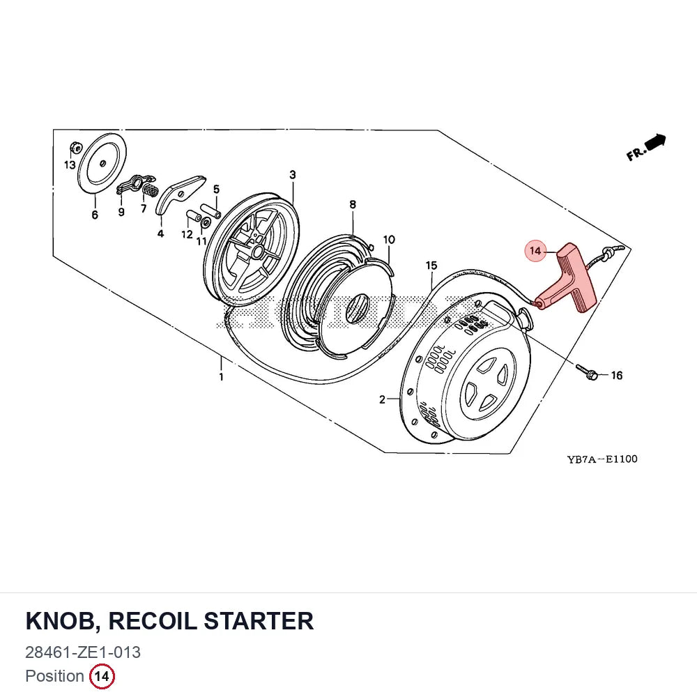 KNOB, RECOIL STARTER