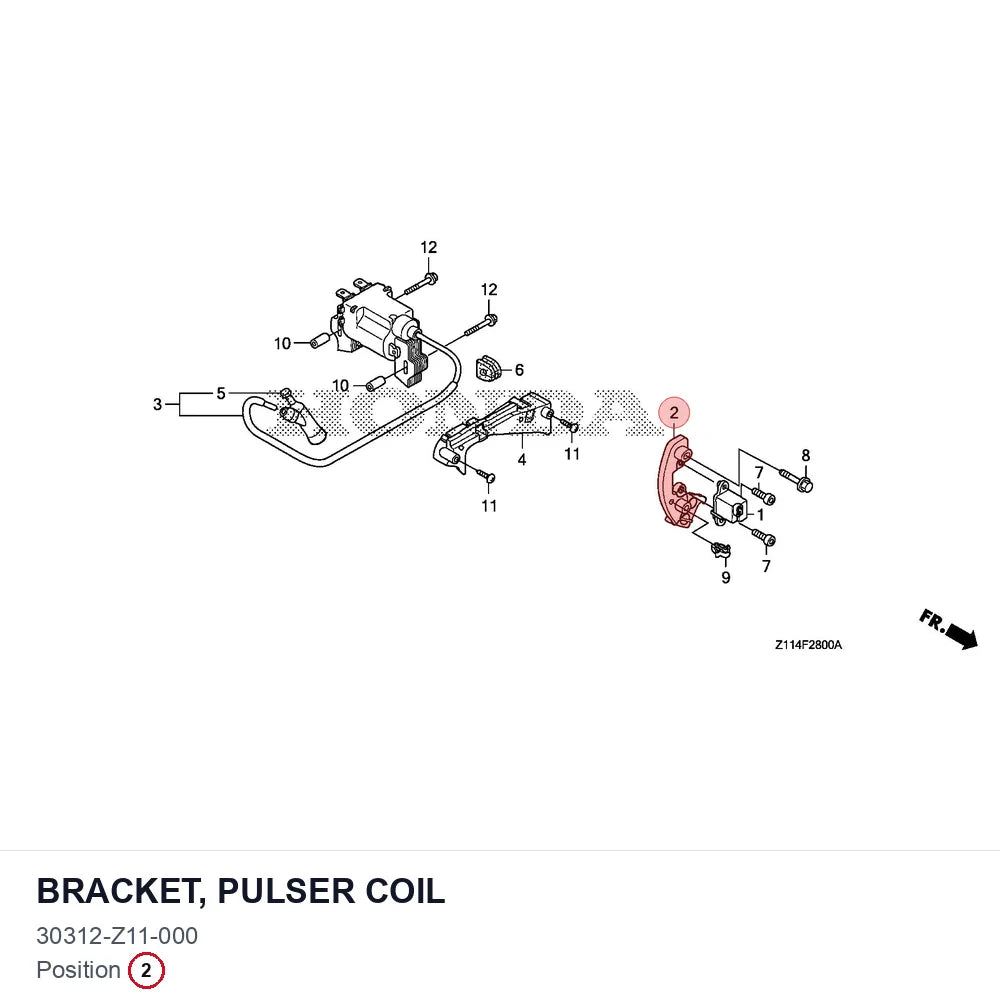 BRACKET, PULSER COIL
