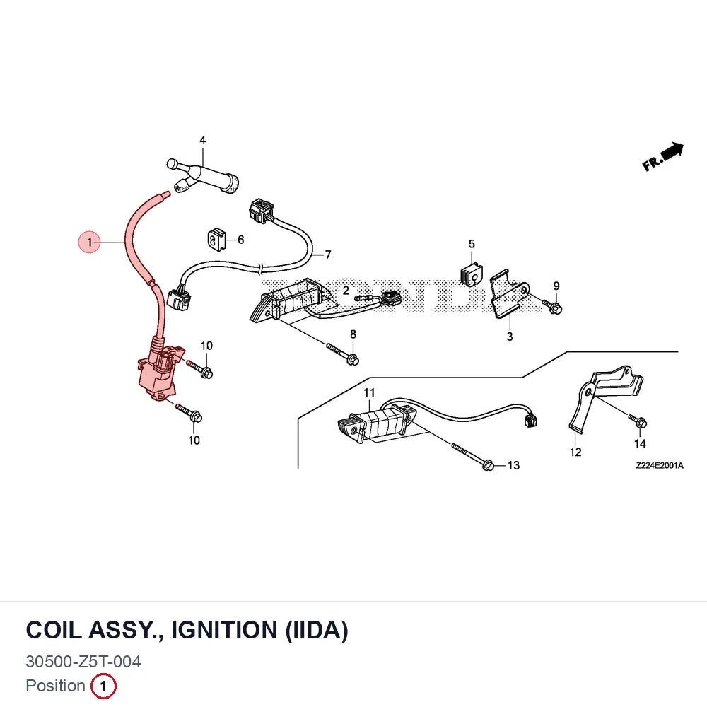 COIL ASSY., IGNITION (IIDA)