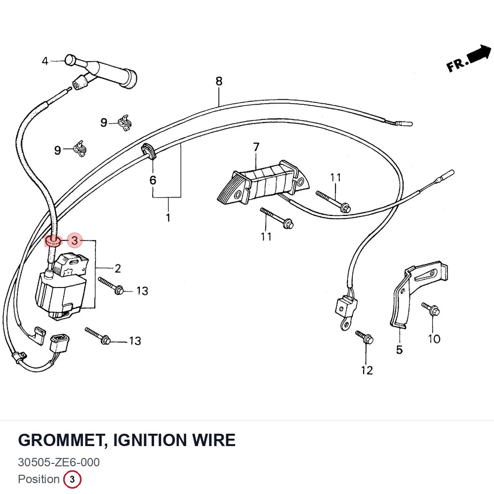 GROMMET, IGNITION WIRE