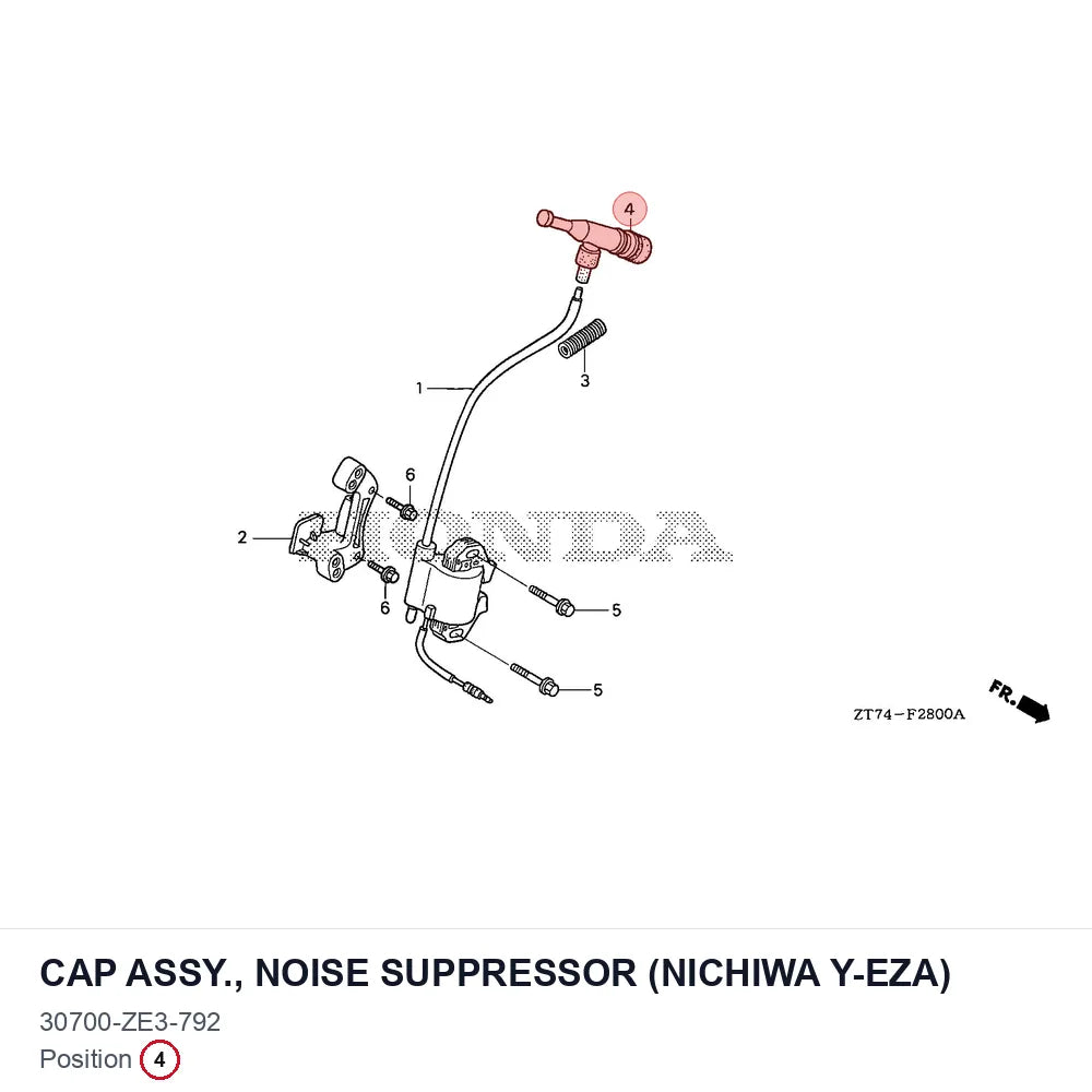 CAP ASSY., NOISE SUPPRESSOR (NICHIWA Y-EZA)