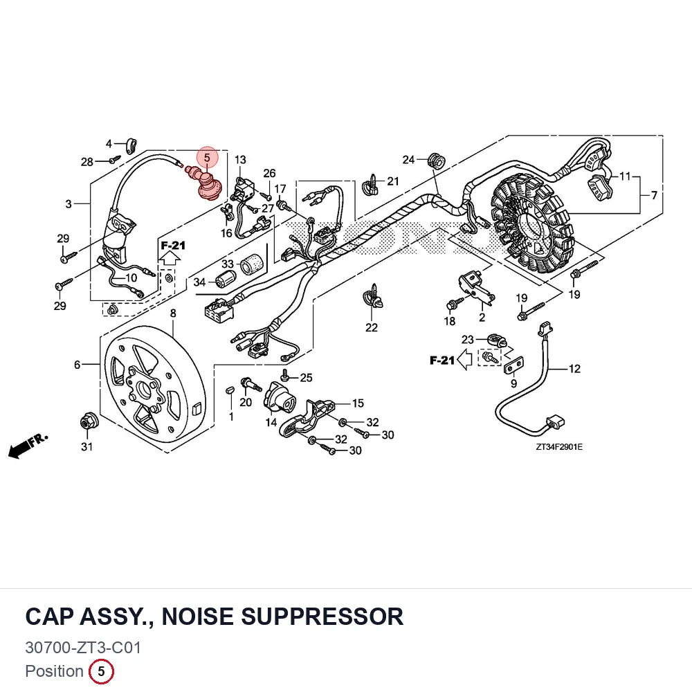 CAP ASSY., NOISE SUPPRESSOR