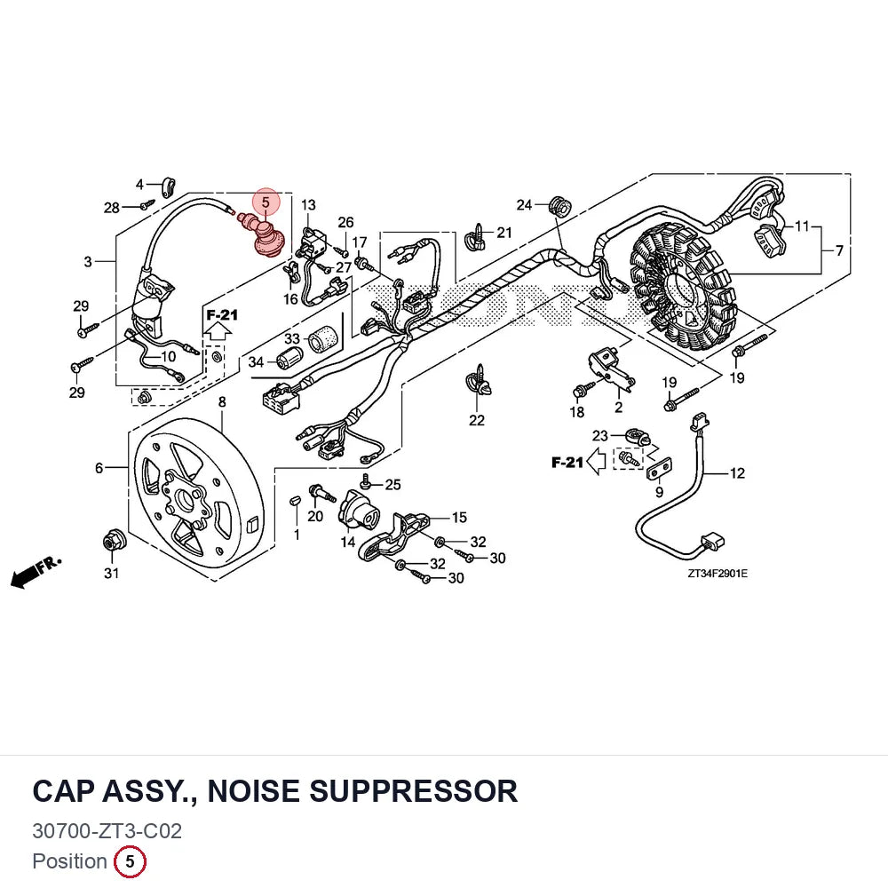 CAP ASSY., NOISE SUPPRESSOR