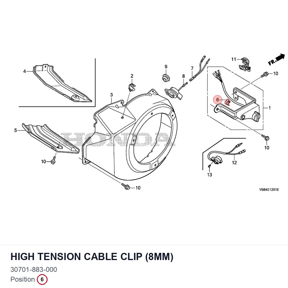 High tension cable clip (8mm)