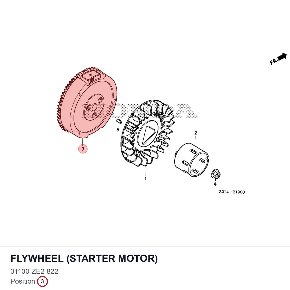 FLYWHEEL (STARTER MOTOR)