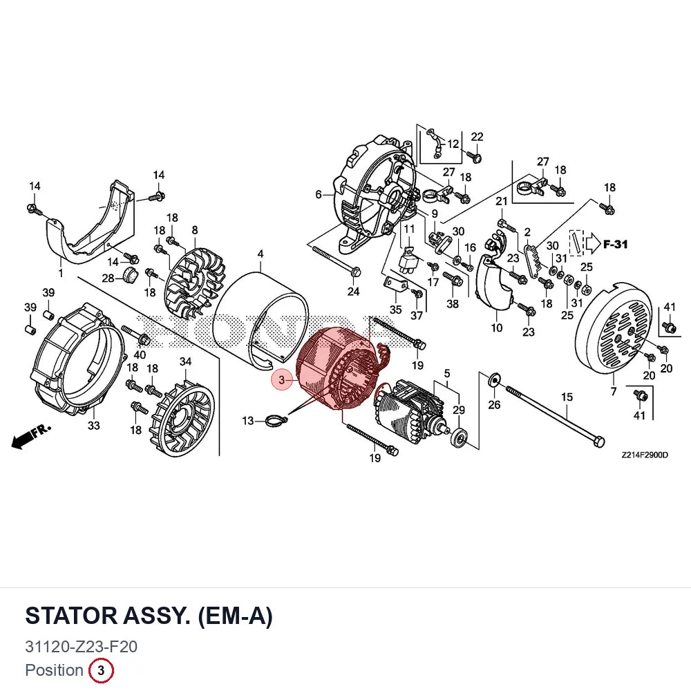 STATOR ASSY. (EM-A)