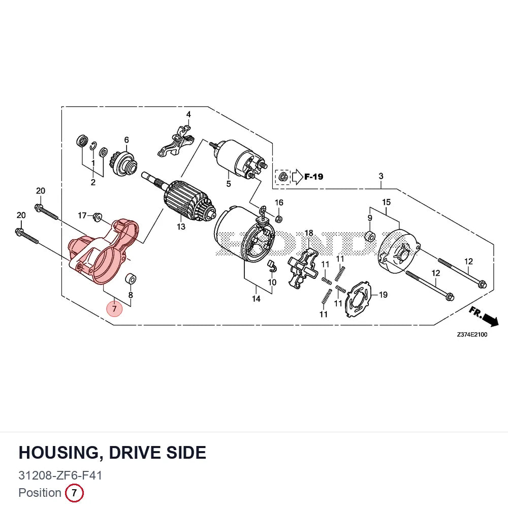 HOUSING, DRIVE SIDE
