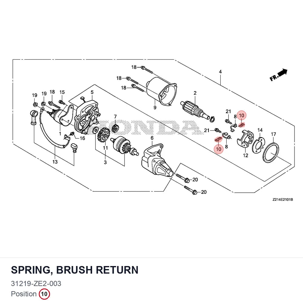 SPRING, BRUSH RETURN