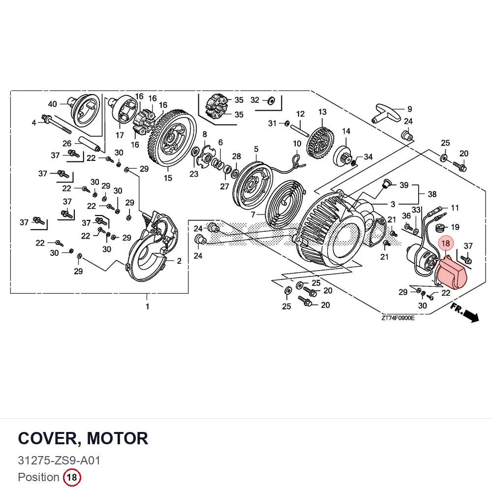 COVER, MOTOR