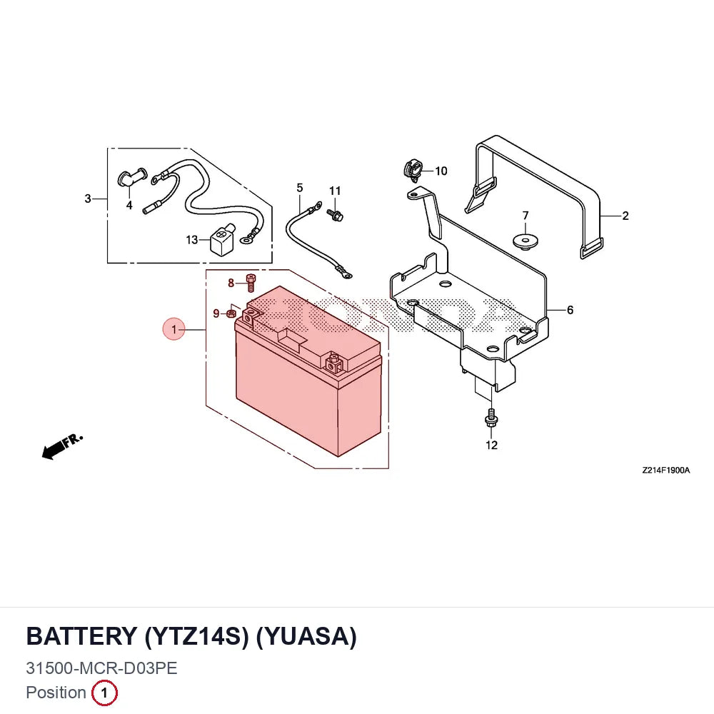 BATTERY (YTZ14S) (YUASA)