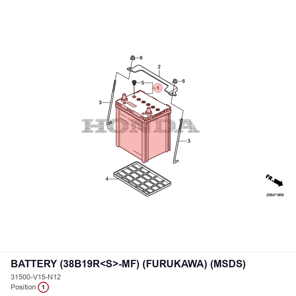BATTERY (38B19R<S>-MF) (FURUKAWA) (MSDS)