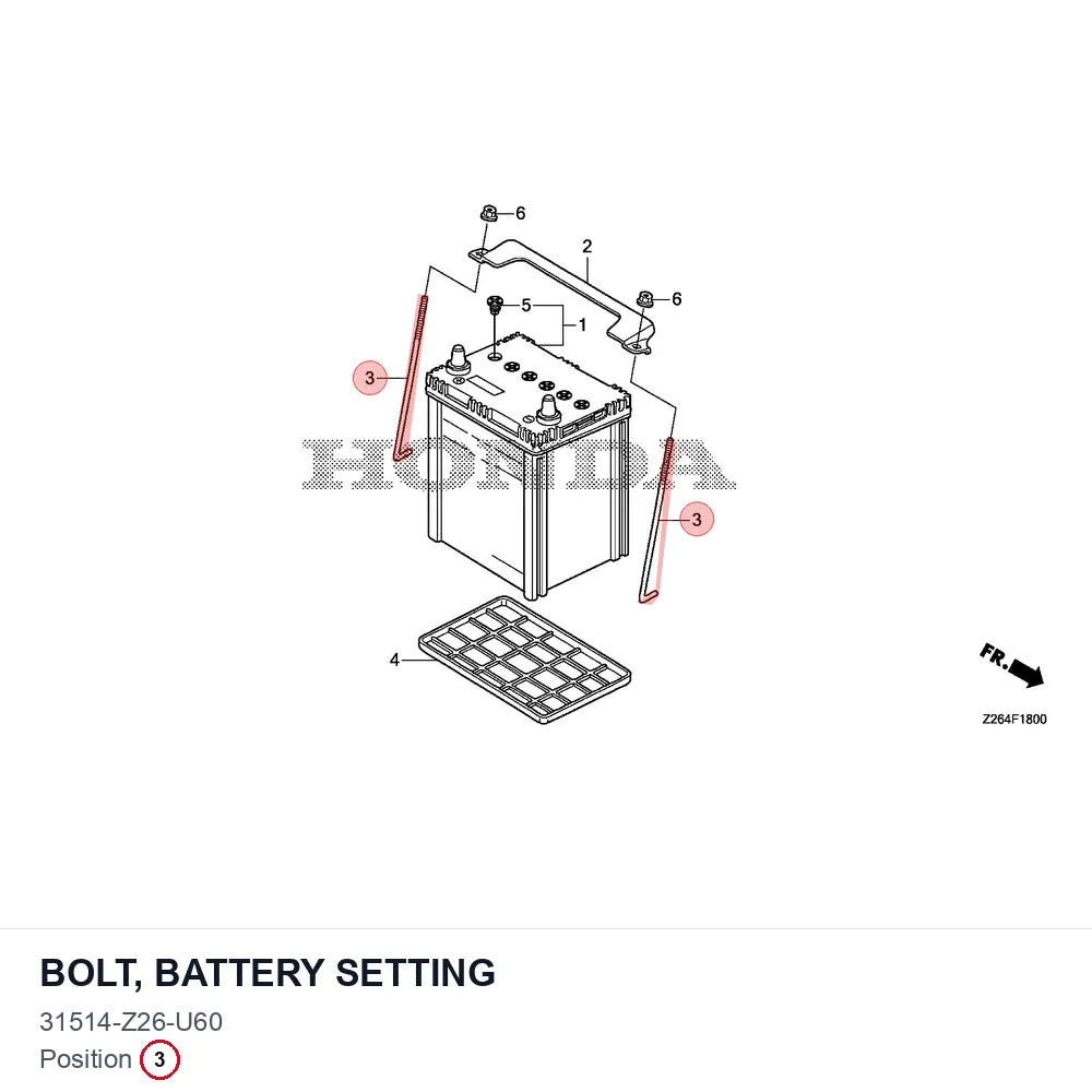 BOLT, BATTERY SETTING