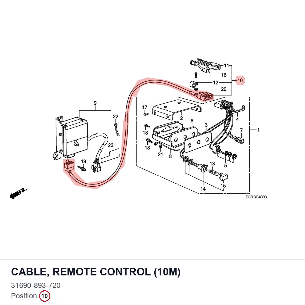 CABLE, REMOTE CONTROL (10M)