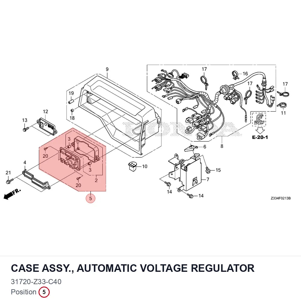 CASE ASSY., AUTOMATIC VOLTAGE REGULATOR
