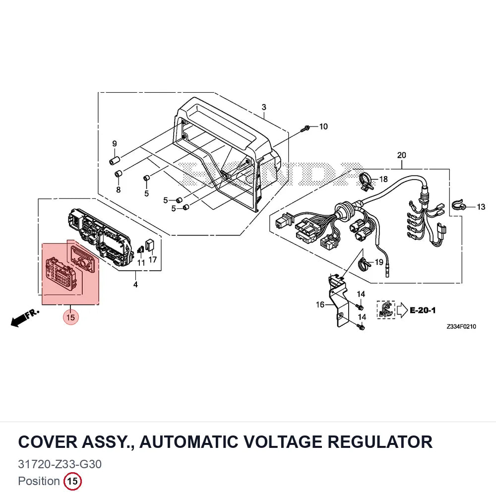 COVER ASSY., AUTOMATIC VOLTAGE REGULATOR