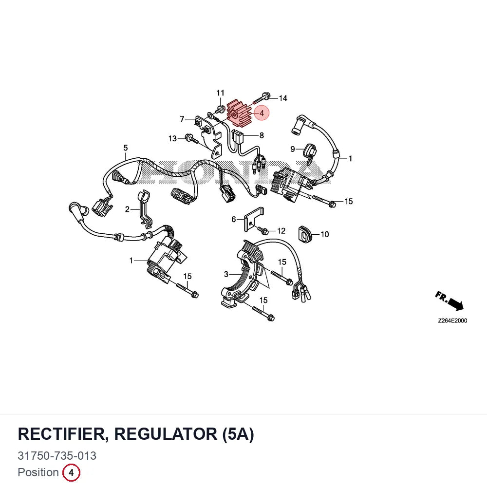 RECTIFIER, REGULATOR (5A)