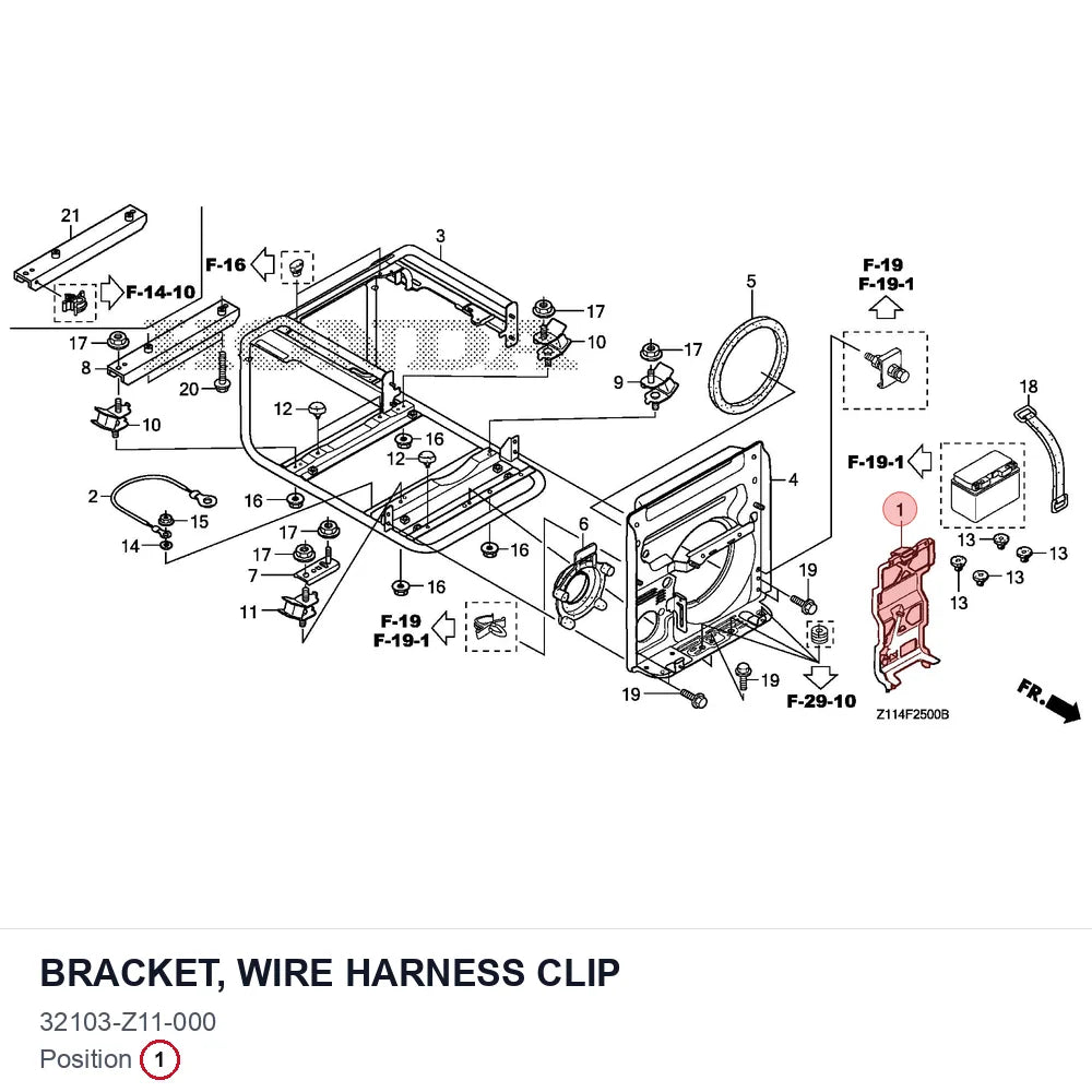 BRACKET, WIRE HARNESS CLIP