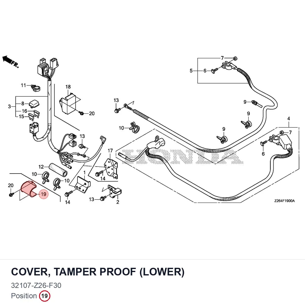 COVER, TAMPER PROOF (LOWER)