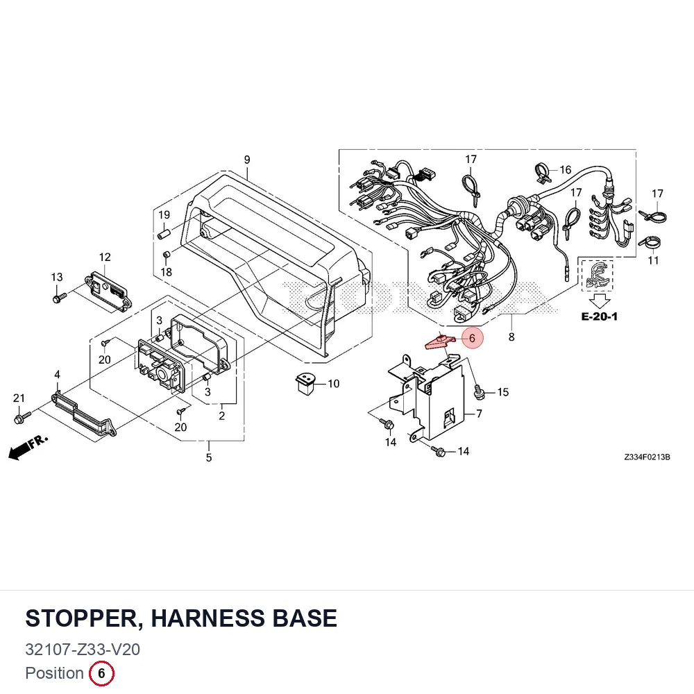 STOPPER, HARNESS BASE