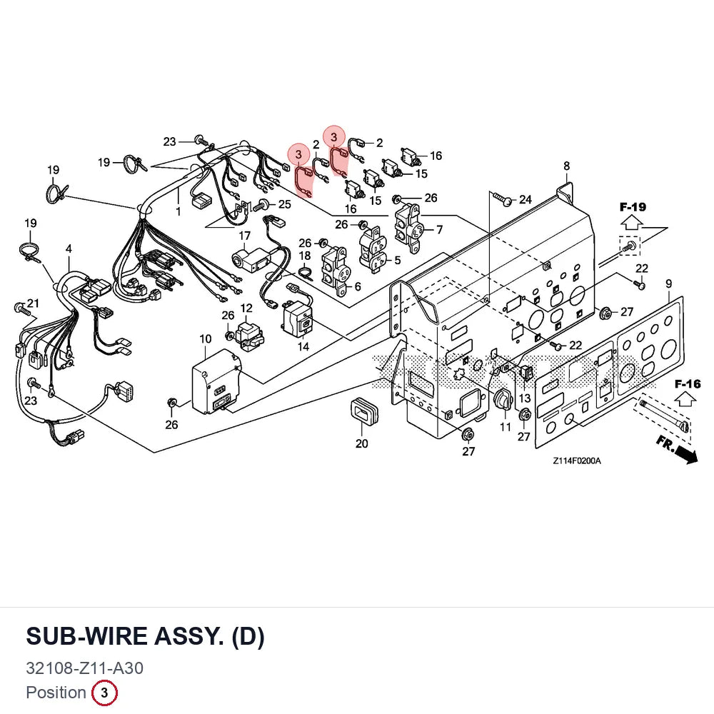 SUB-WIRE ASSY. (D)
