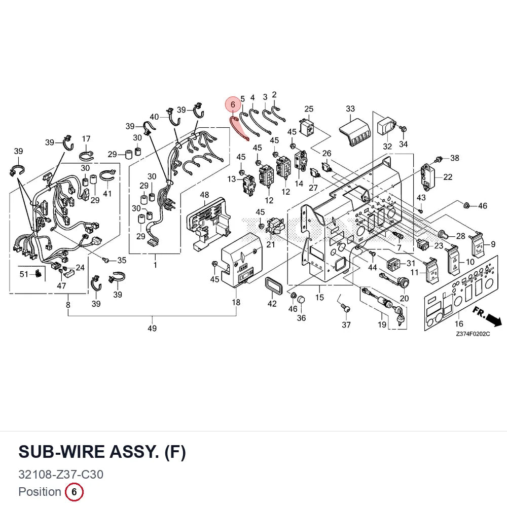 SUB-WIRE ASSY. (F)