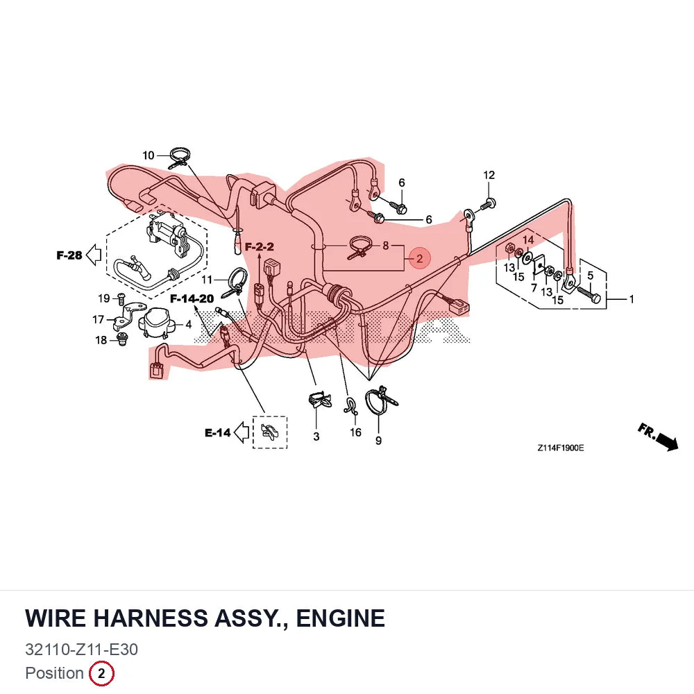 WIRE HARNESS ASSY., ENGINE