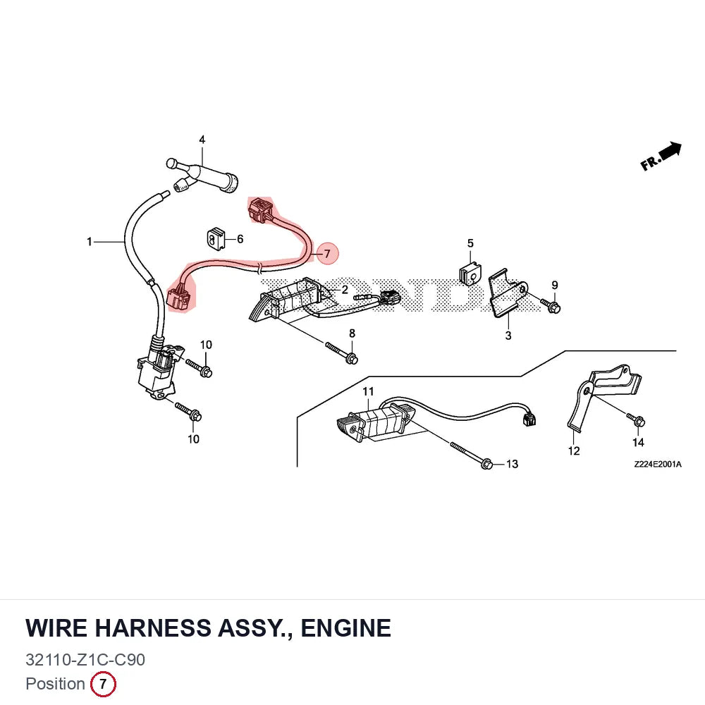 WIRE HARNESS ASSY., ENGINE