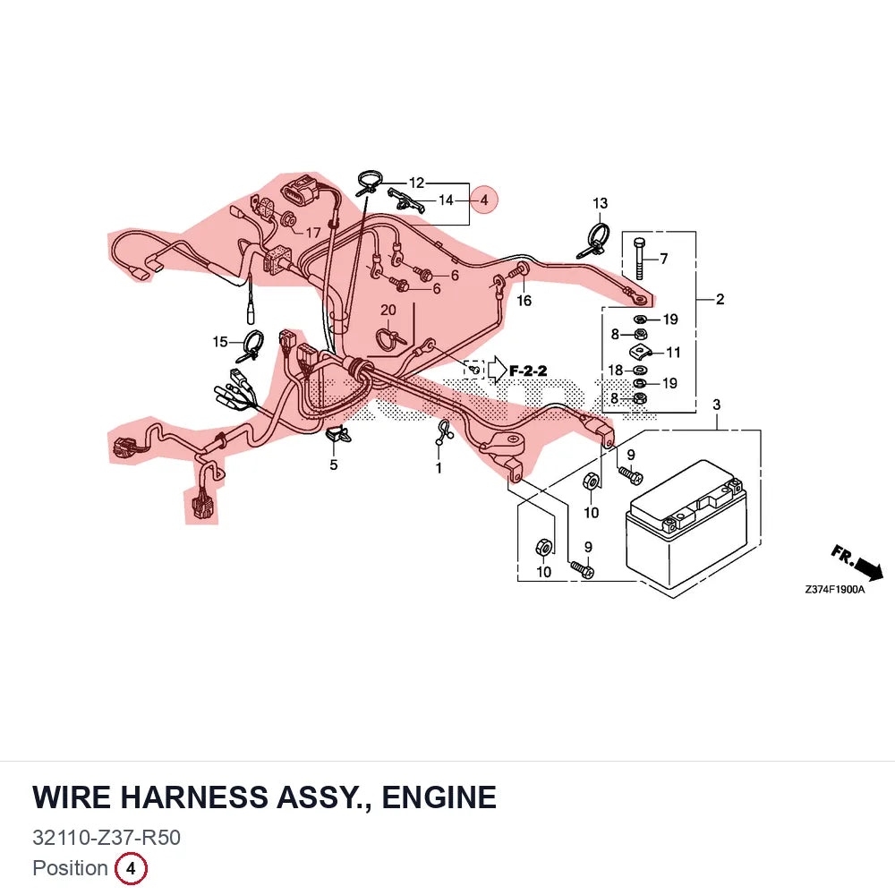 WIRE HARNESS ASSY., ENGINE