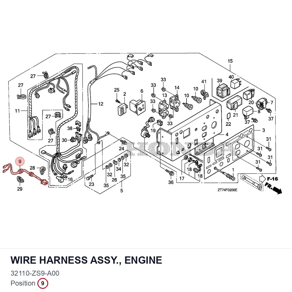 WIRE HARNESS ASSY., ENGINE