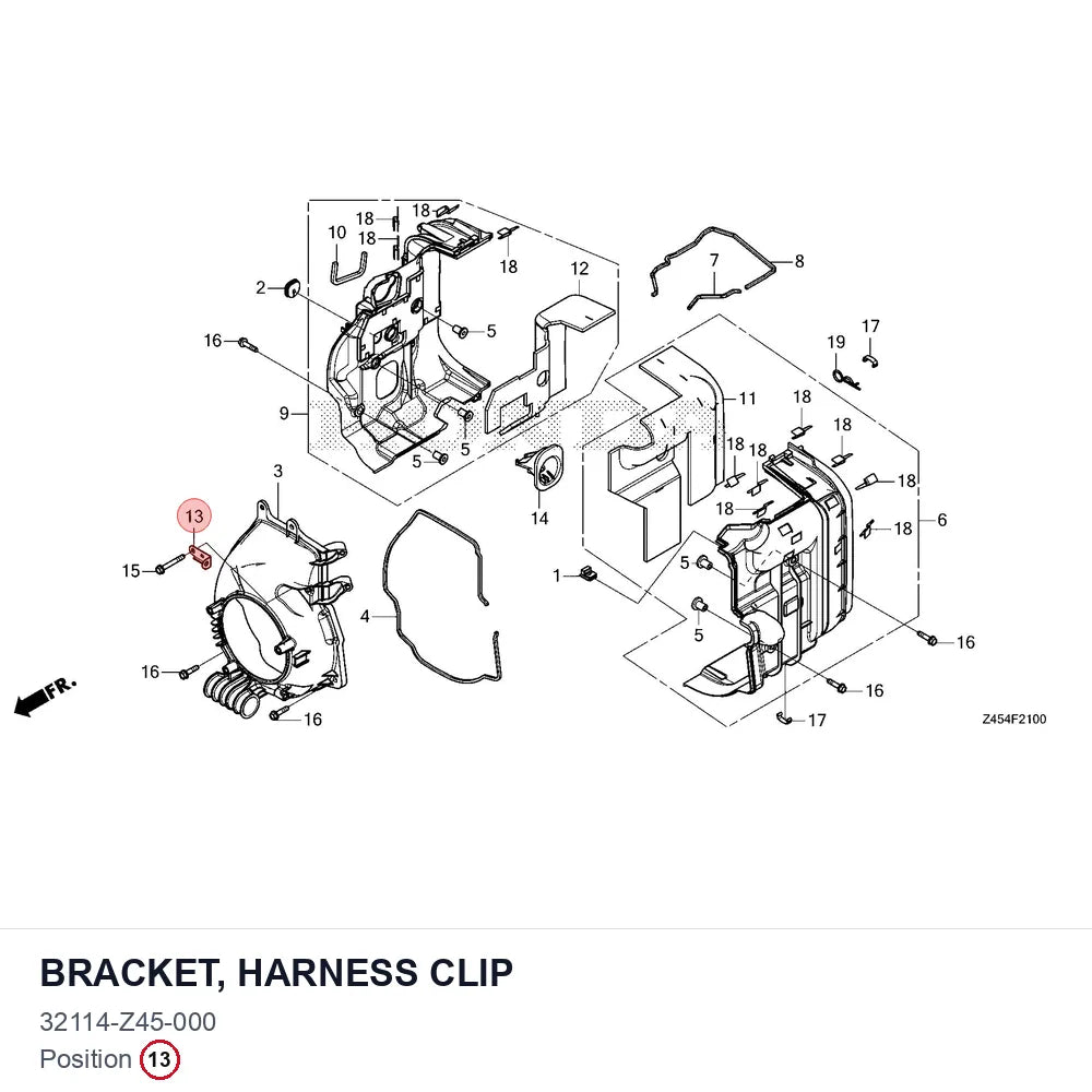 BRACKET, HARNESS CLIP