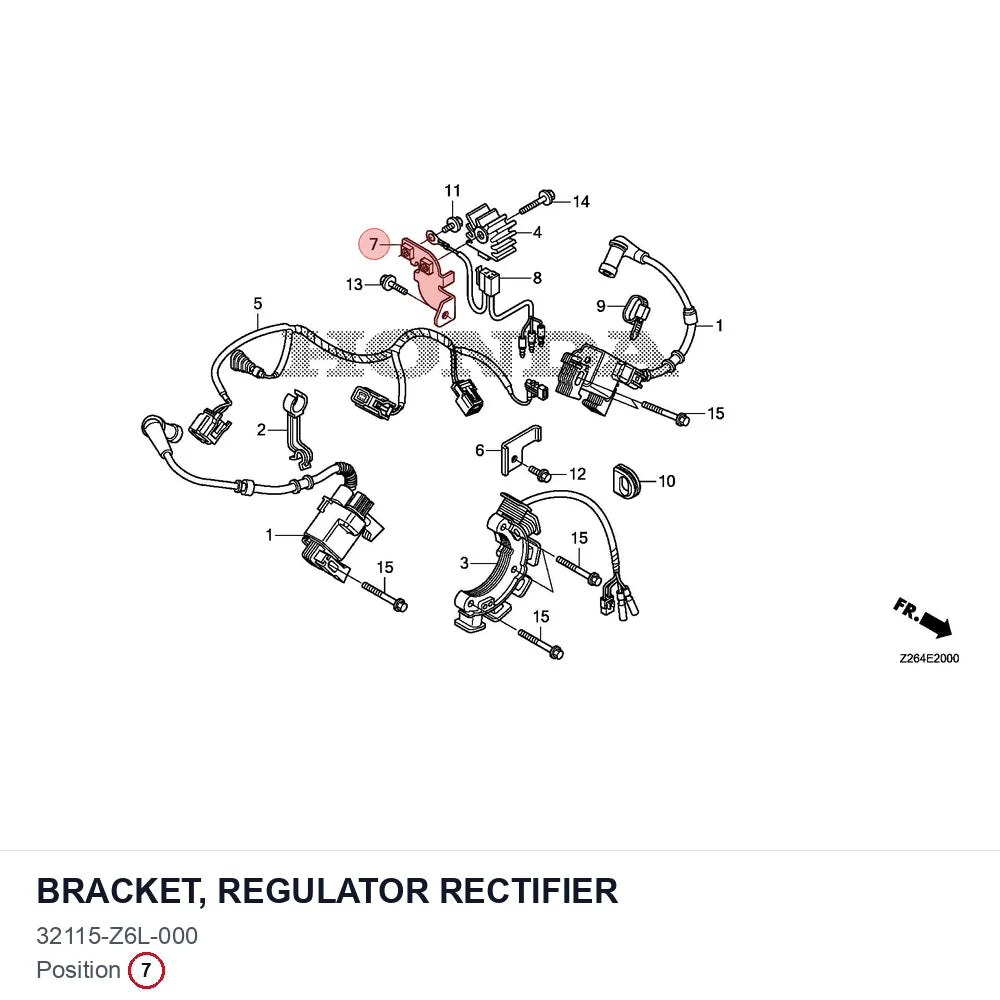 BRACKET, REGULATOR RECTIFIER