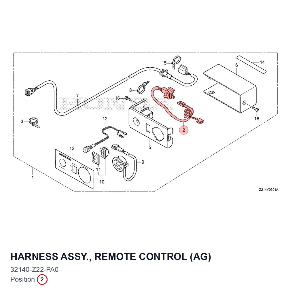 HARNESS ASSY., REMOTE CONTROL (AG)