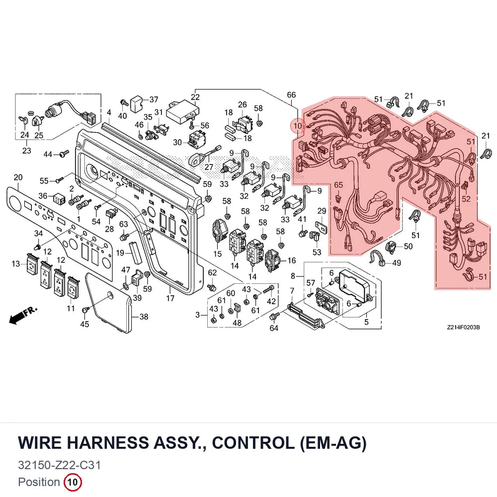 WIRE HARNESS ASSY., CONTROL (EM-AG)