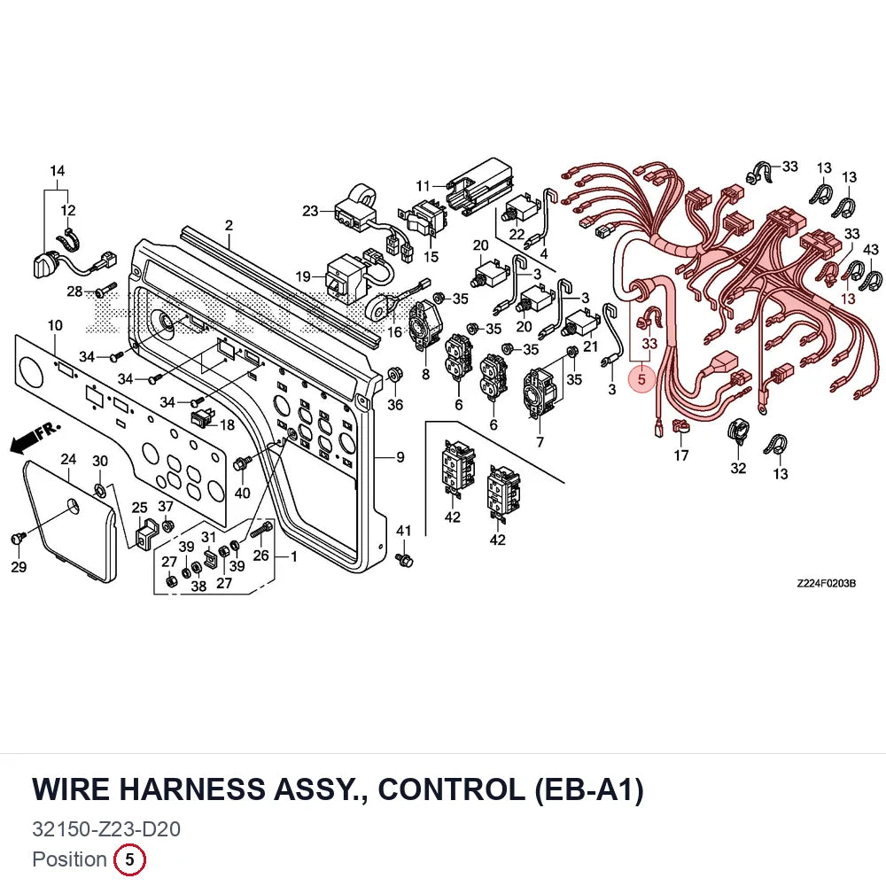 WIRE HARNESS ASSY., CONTROL (EB-A1)