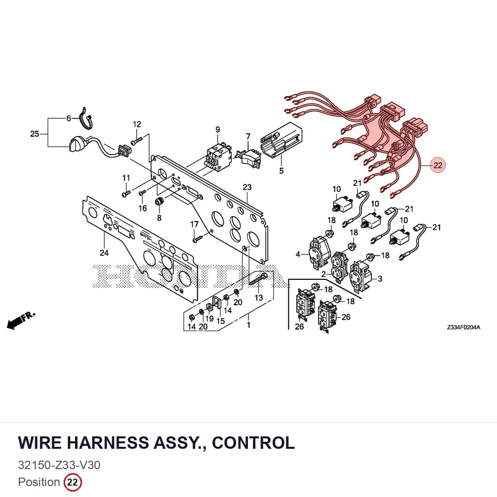 WIRE HARNESS ASSY., CONTROL