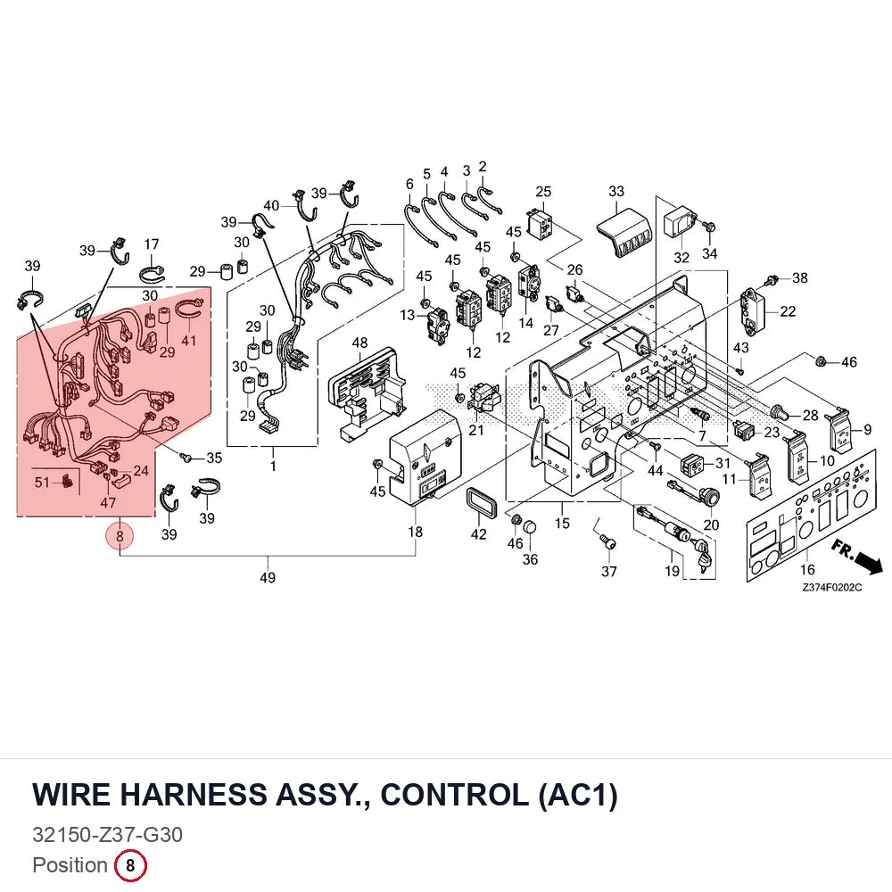 WIRE HARNESS ASSY., CONTROL (AC1)