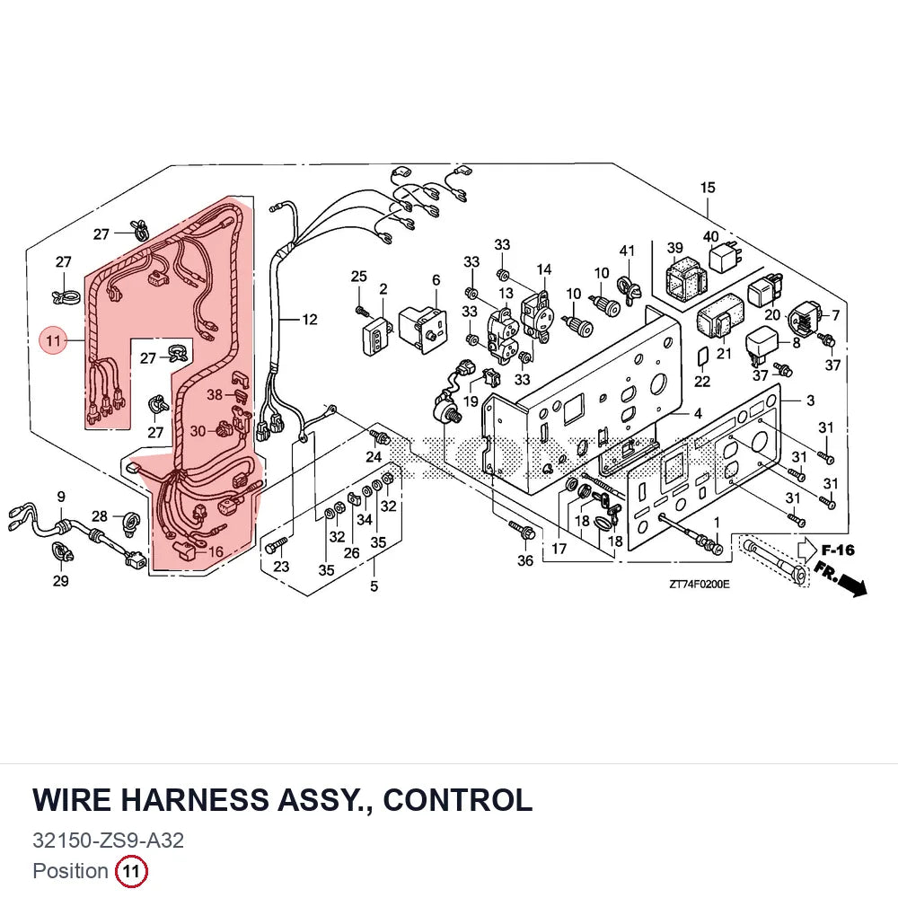 WIRE HARNESS ASSY., CONTROL