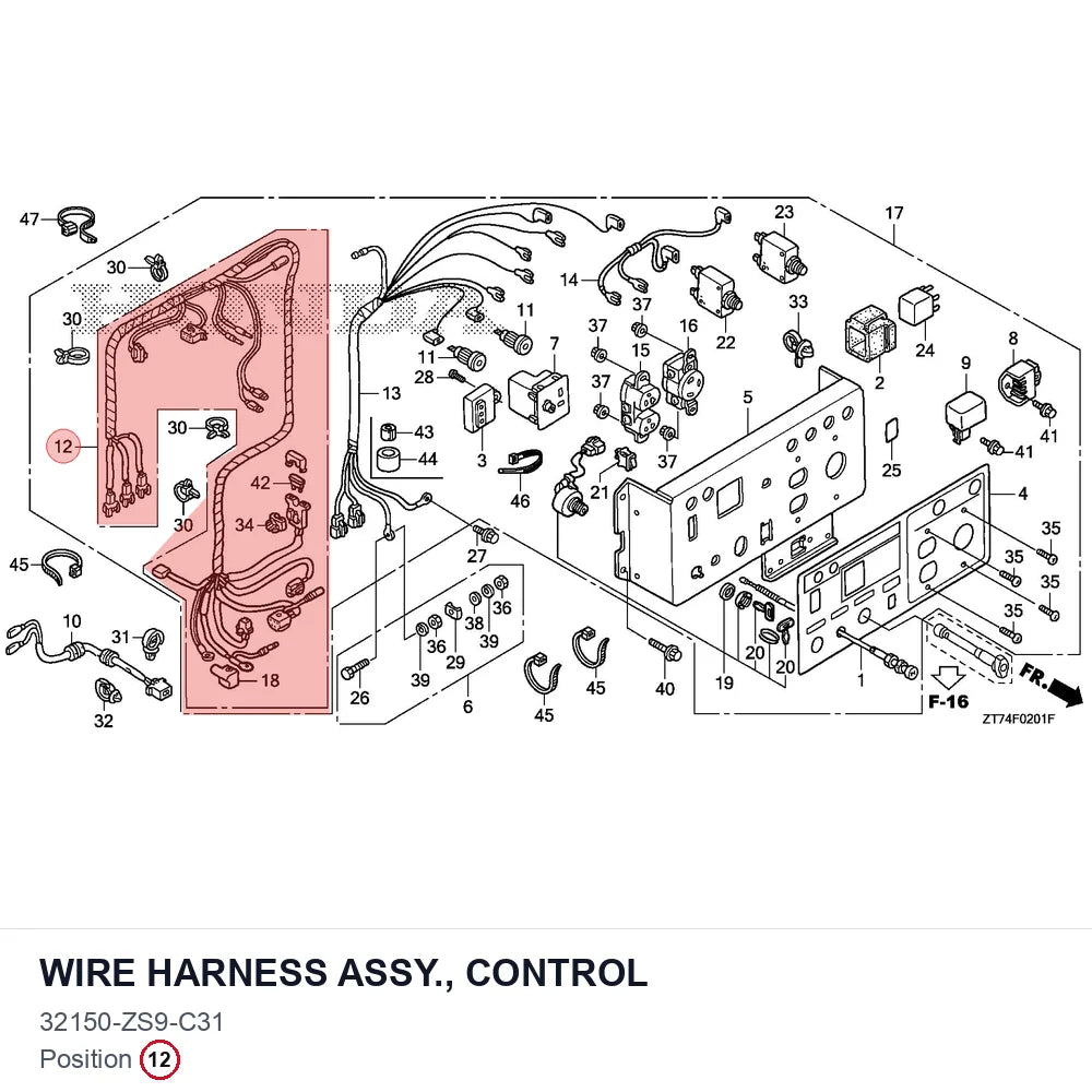 WIRE HARNESS ASSY., CONTROL