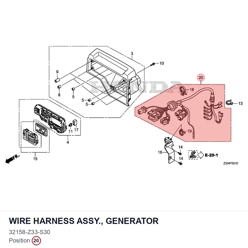 WIRE HARNESS ASSY., GENERATOR