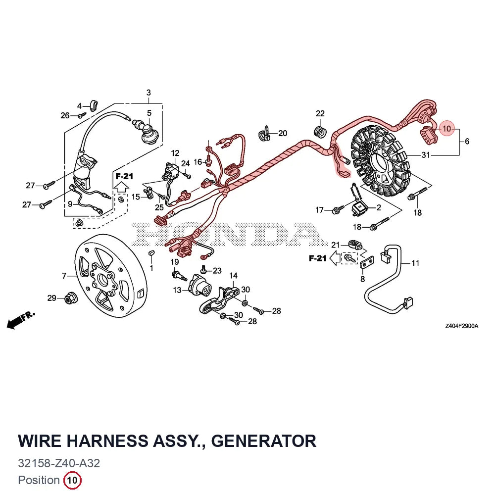 WIRE HARNESS ASSY., GENERATOR