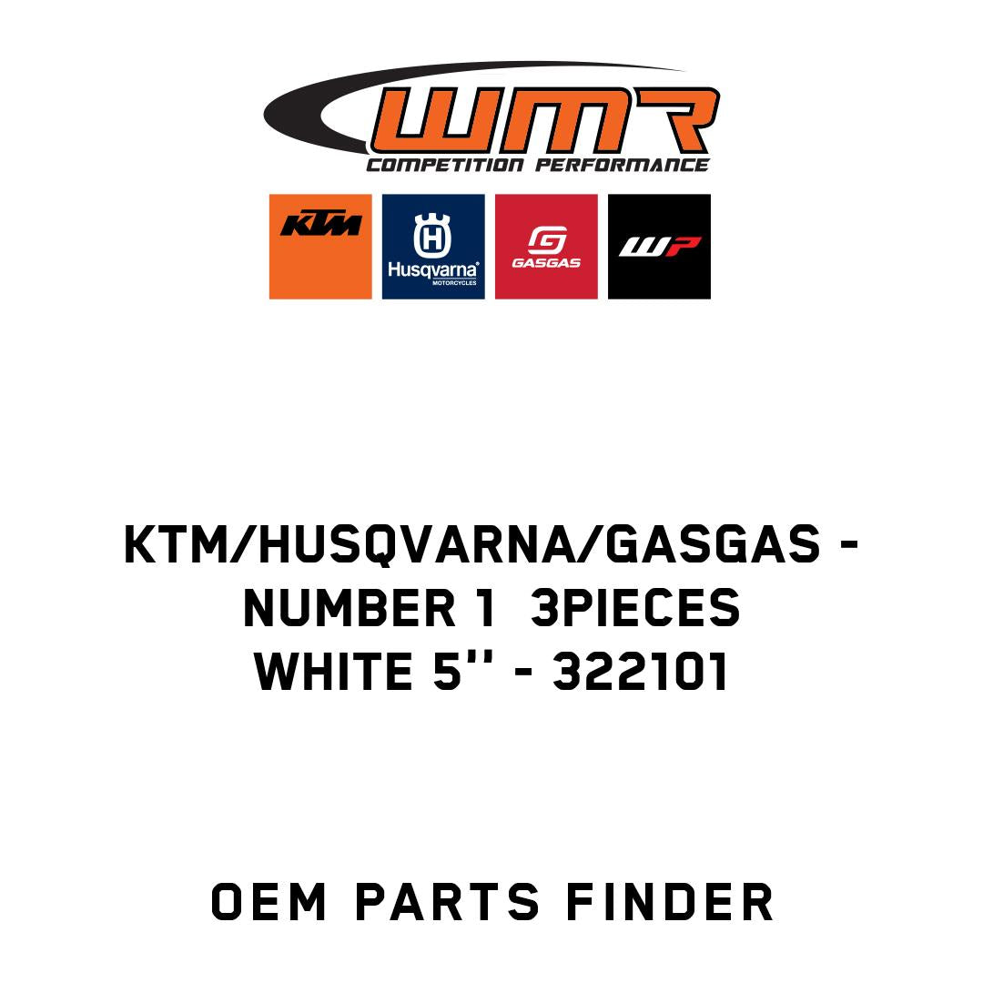NUMBER 1 3Pieces White 5''