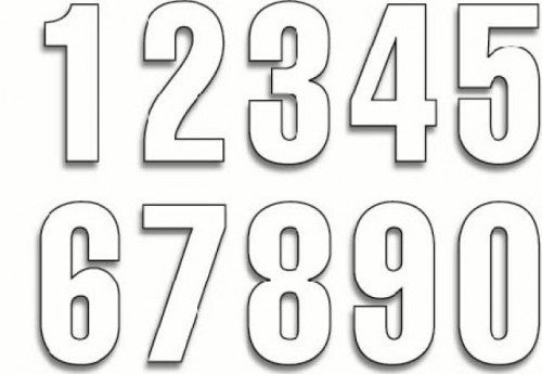 KTM/Husqvarna/GASGAS - NUMBER 1 3Pieces White 5'' - 322101