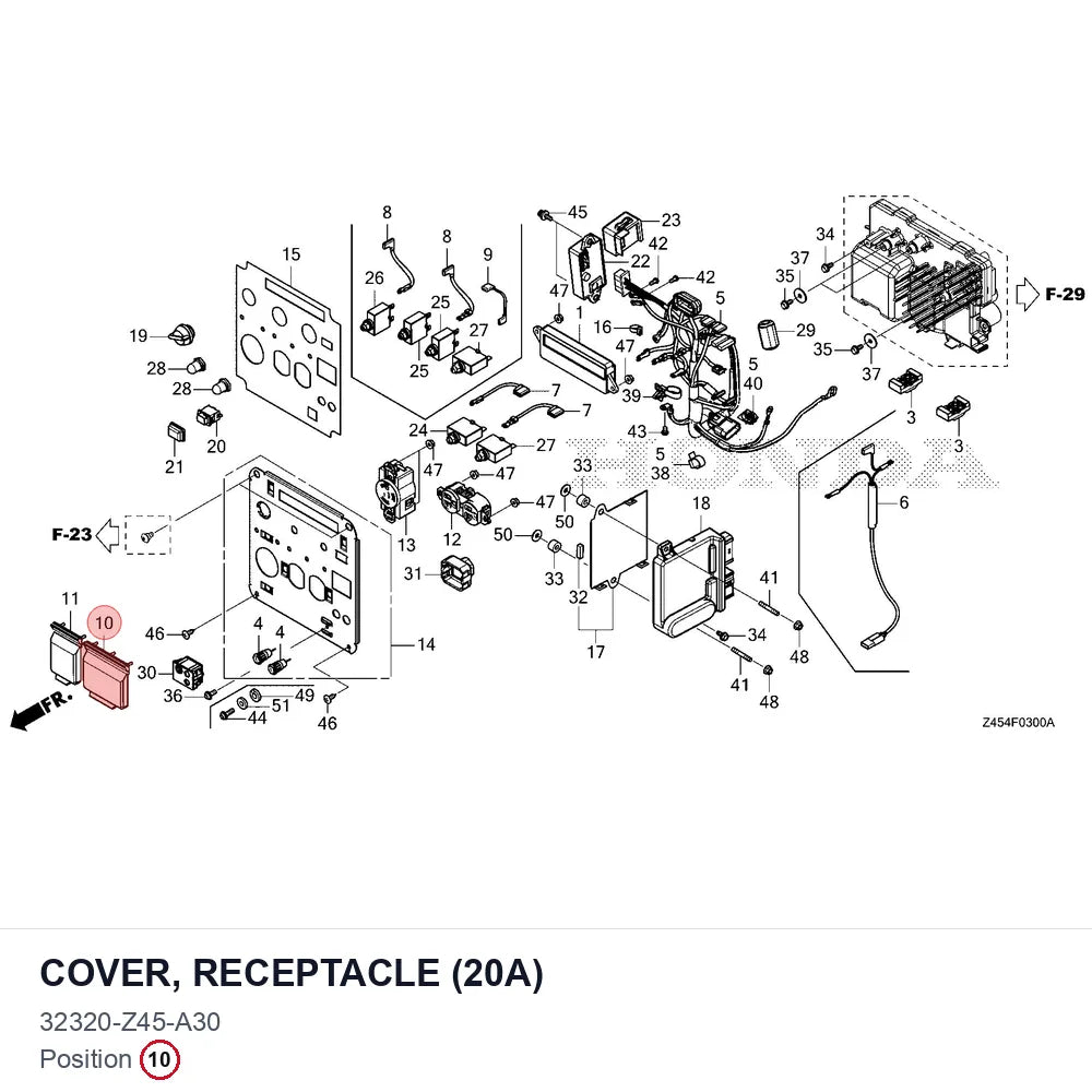 COVER, RECEPTACLE (20A)
