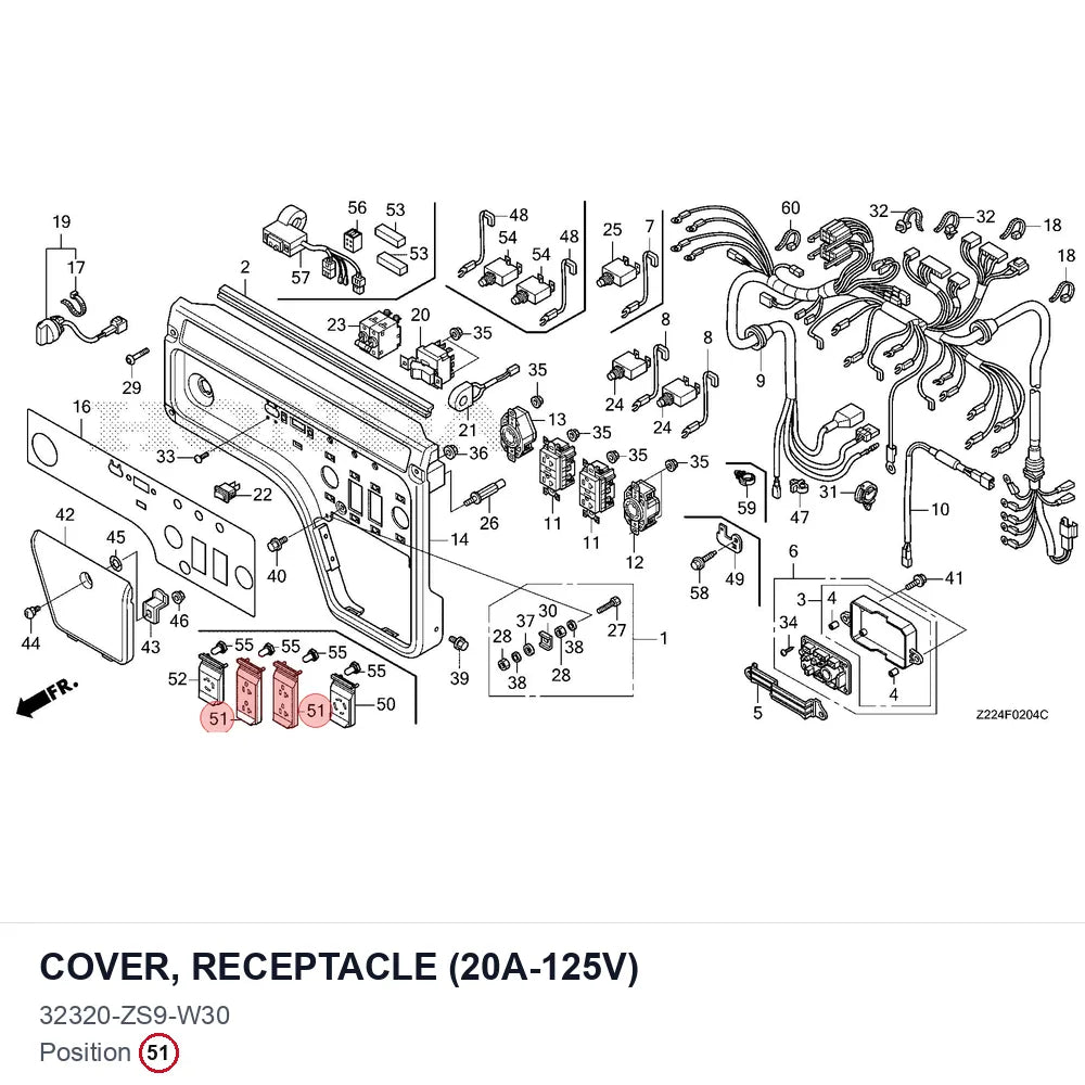 COVER, RECEPTACLE (20A-125V)